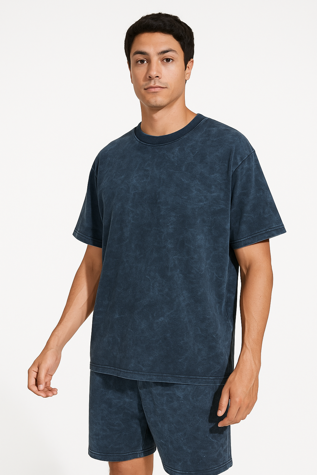 Denmaa Vintage Wash Oversized T-Shirt for Men & Women – Charcoal Grey Cotton Casual Tee