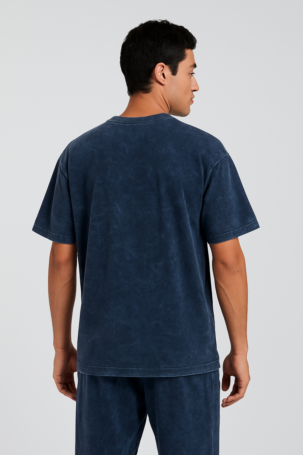 Denmaa Vintage Wash Oversized T-Shirt for Men & Women – Charcoal Grey Cotton Casual Tee