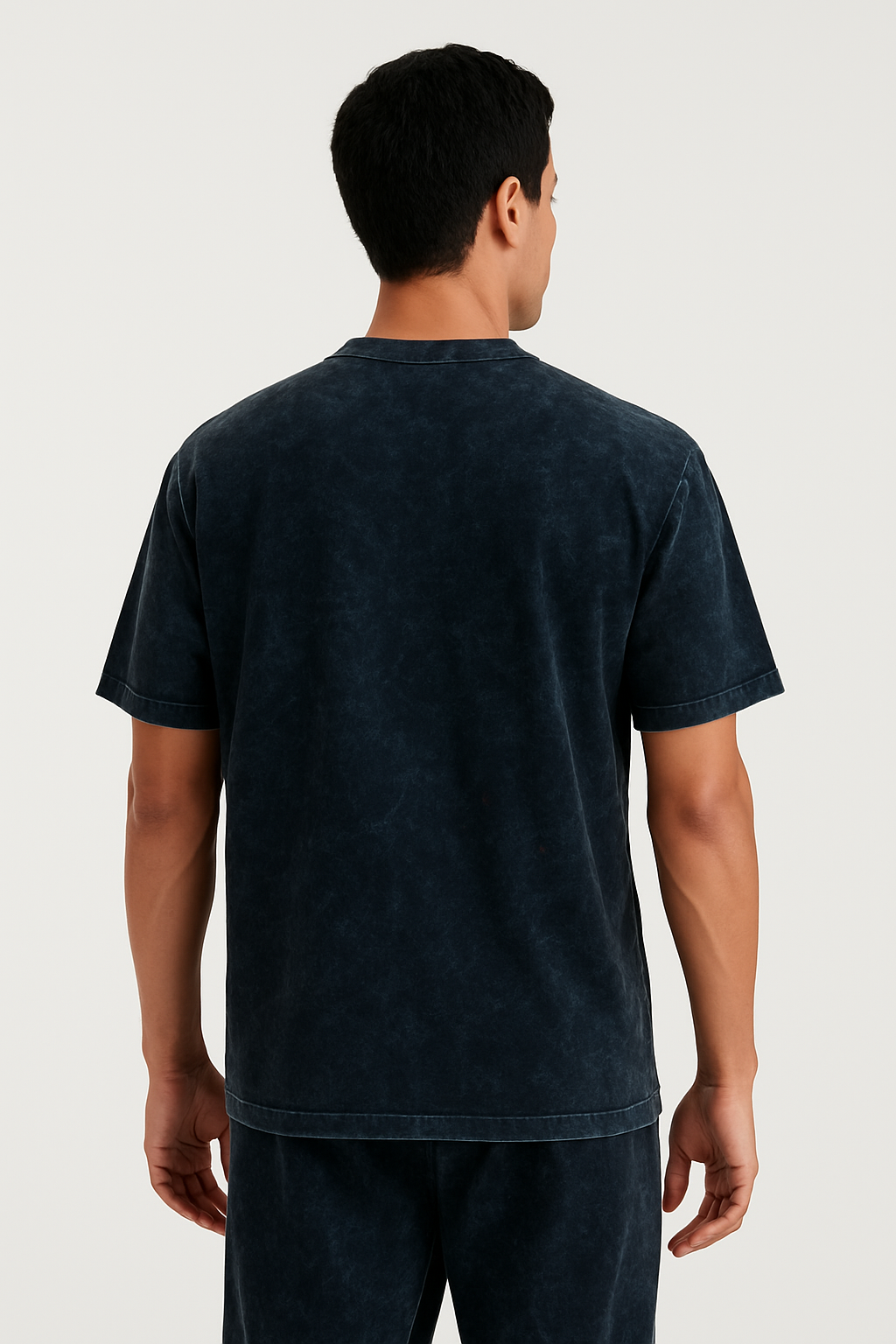 Denmaa Vintage Wash Oversized T-Shirt for Men & Women – Black Cotton Casual Tee