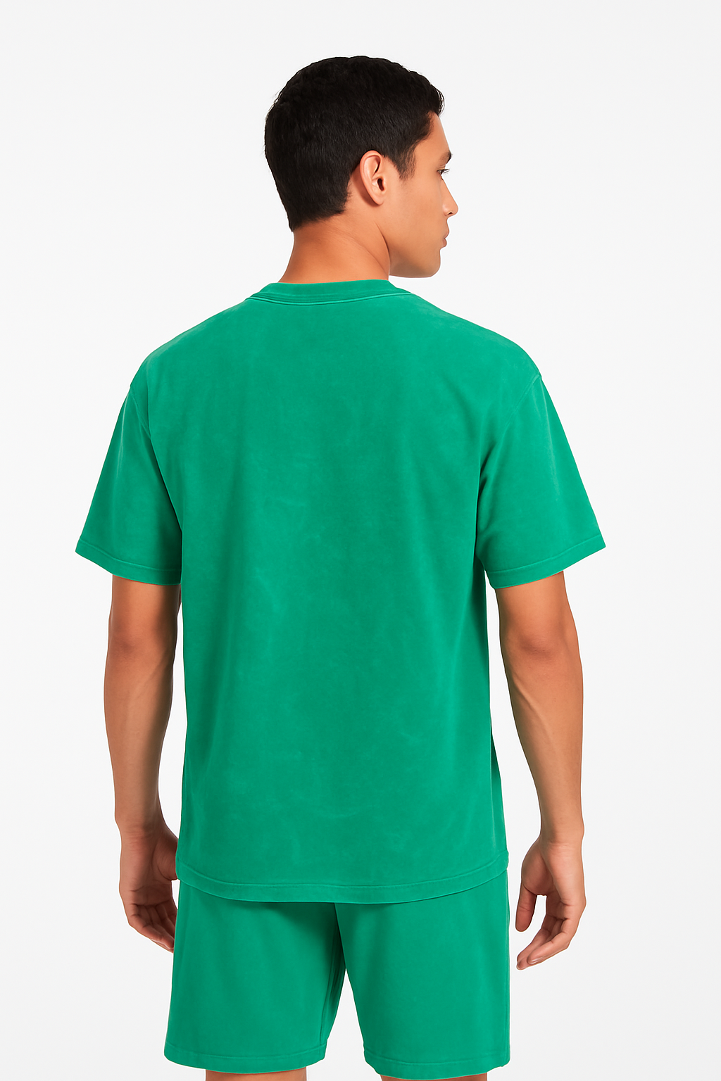 Denmaa Vintage Wash Oversized T-Shirt for Men & Women – Light Green Cotton Casual Tee