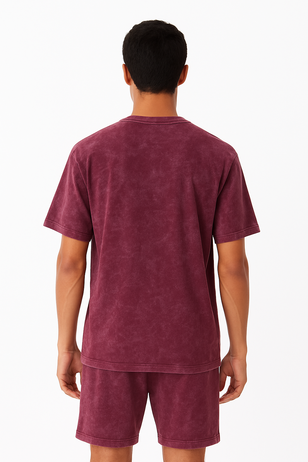 Denmaa Vintage Wash Oversized T-Shirt for Men & Women – Red Cotton Casual Tee