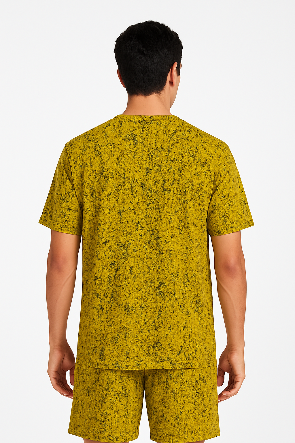 Denmaa Vintage Wash Oversized T-Shirt for Men & Women – Yellow Cotton Casual Tee