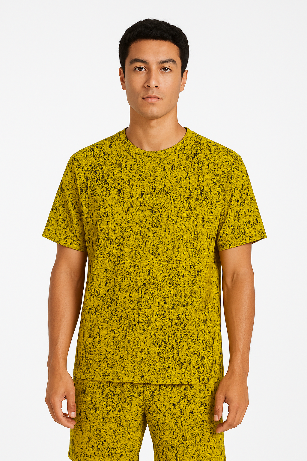 Denmaa Vintage Wash Oversized T-Shirt for Men & Women – Yellow Cotton Casual Tee