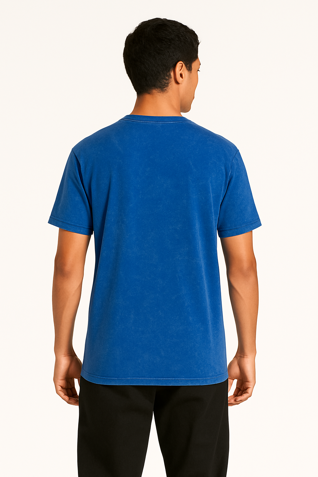 Denmaa Vintage Wash Oversized T-Shirt for Men & Women – Blue Cotton Casual Tee